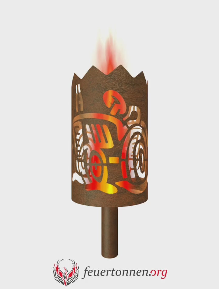 Gartenfackel Traktor