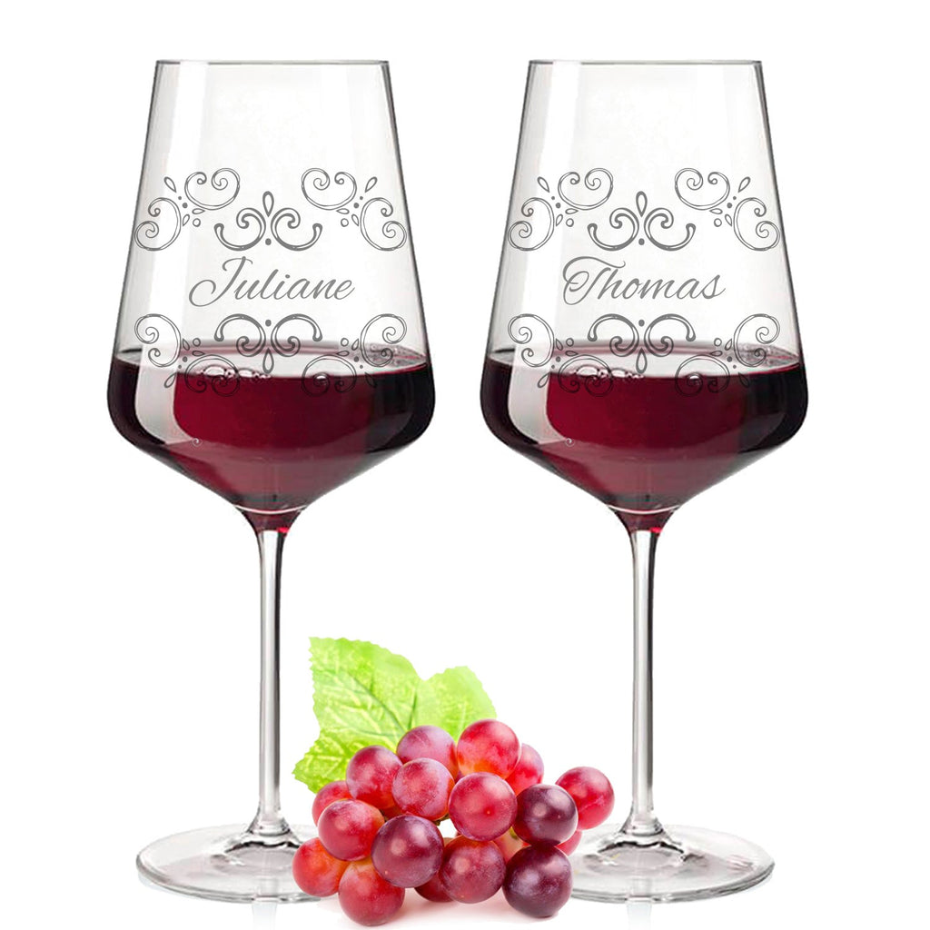 Leonardo Puccini Weingläser 750 ml im Adlige Verzierung Design mit Namen