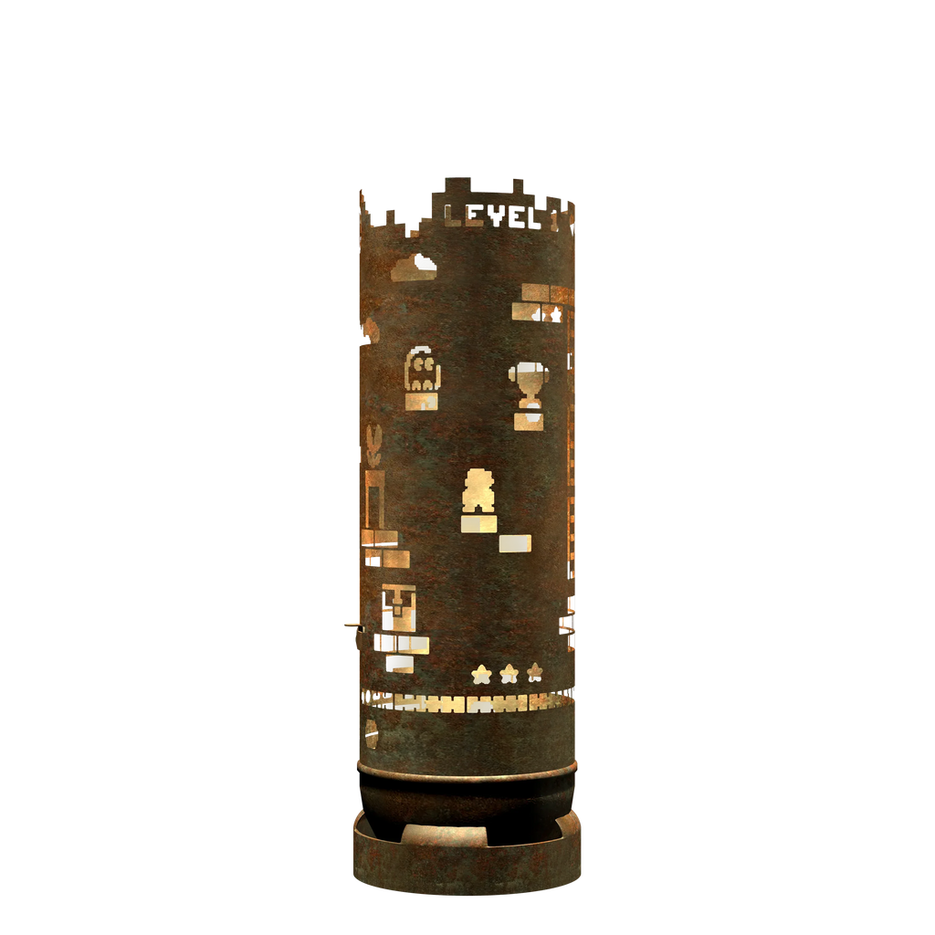 Feuertonne mit Retro Game Design - feuertonnen.org