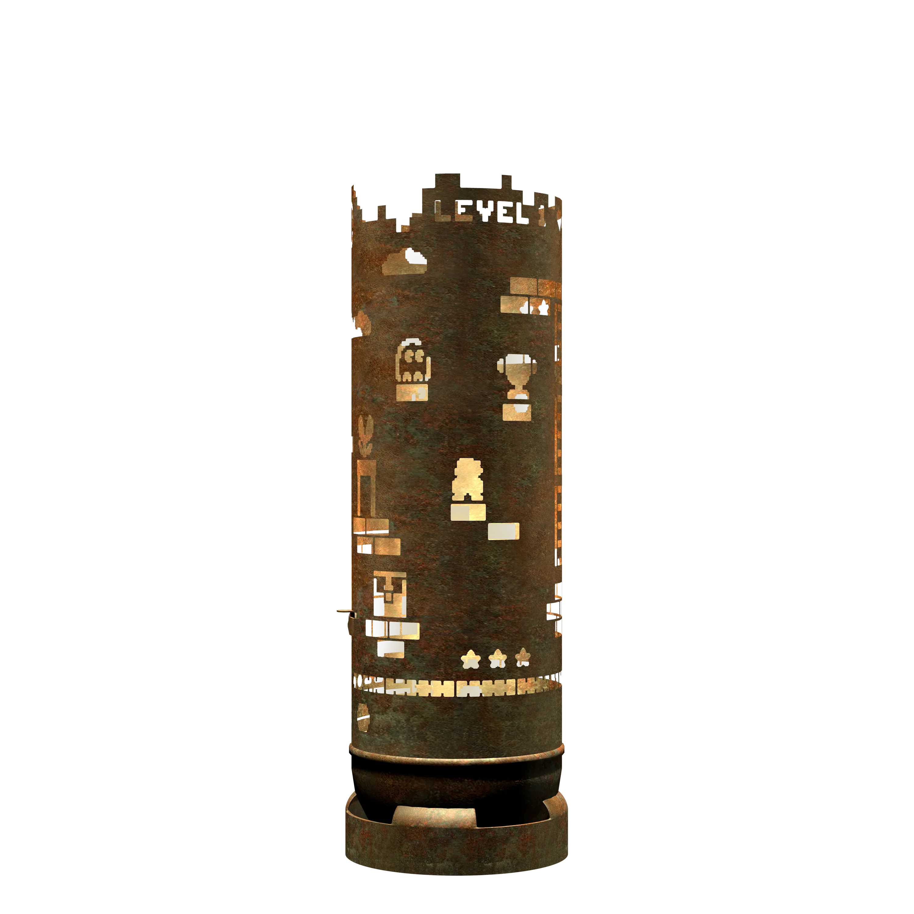 Feuertonne mit Retro Game Design - feuertonnen.org