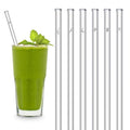 Earth Day Edition 6x Glasstrohhalme mit gravierten Motiven 15cm, 20cm, 23cm