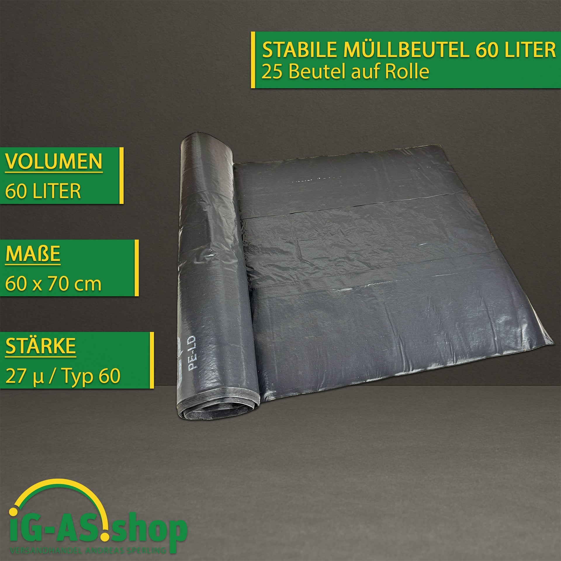 60 Liter Typ-60 Müllsäcke