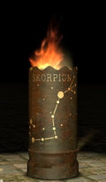 Dropslik Feuertonne "Sternzeichen Skorpion" - feuertonnen.org