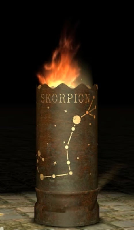 Dropslik Feuertonne "Sternzeichen Skorpion" - feuertonnen.org