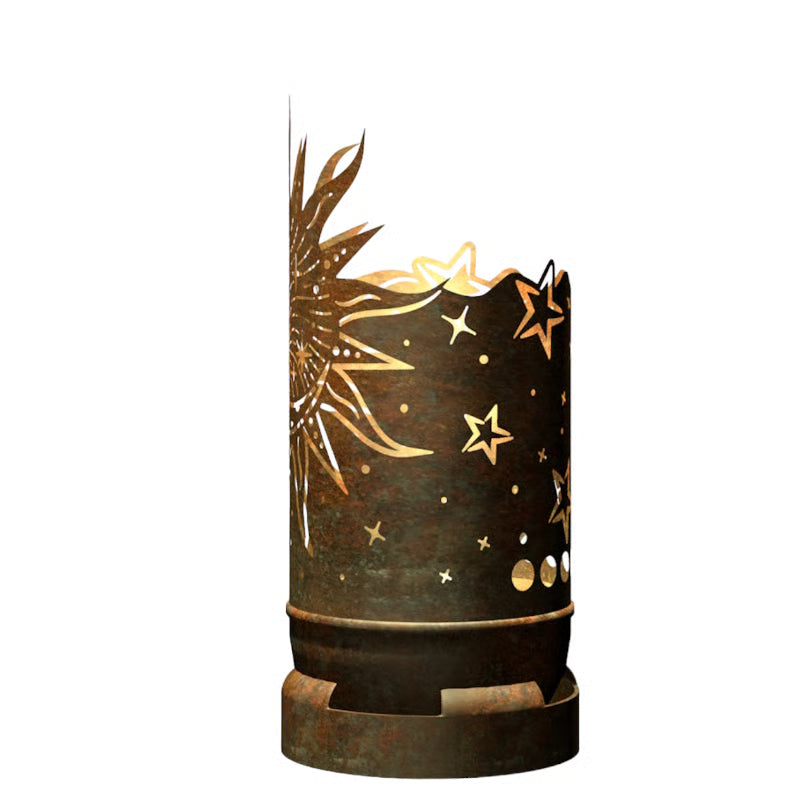 Feuertonne Sonne, Mond, Sterne exklusiv Design - feuertonnen.org