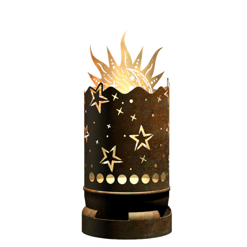 Feuertonne Sonne, Mond, Sterne exklusiv Design - feuertonnen.org