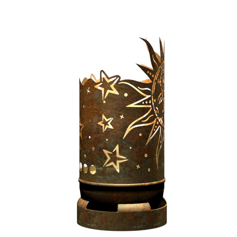 Feuertonne Sonne, Mond, Sterne exklusiv Design - feuertonnen.org