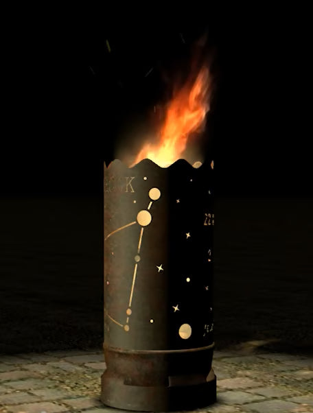 Dropslik Feuertonne "Sternzeichen Steinbock" - feuertonnen.org