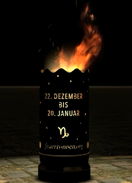 Dropslik Feuertonne "Sternzeichen Steinbock" - feuertonnen.org