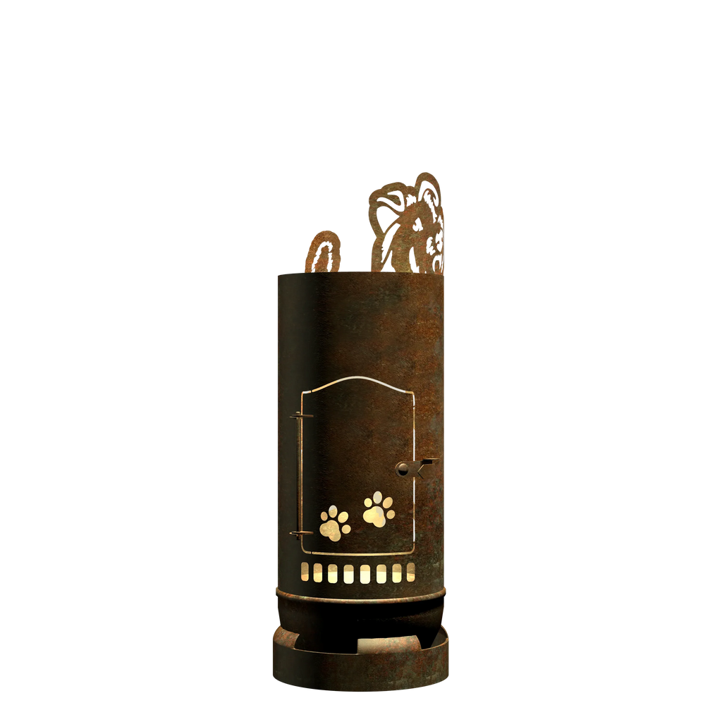 Feuertonne Airedale Terrier exklusiv Design - feuertonnen.org