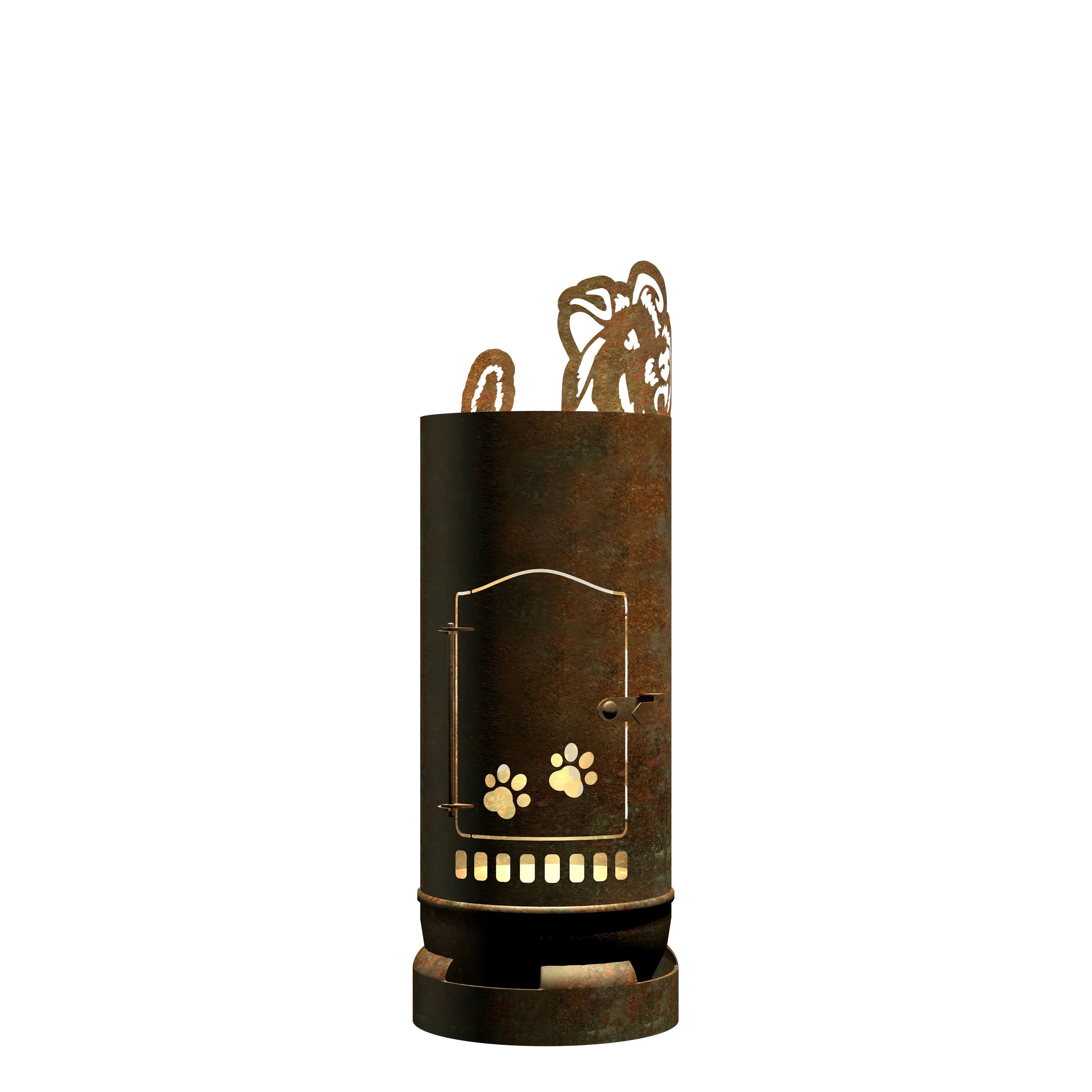 Feuertonne Airedale Terrier exklusiv Design - feuertonnen.org