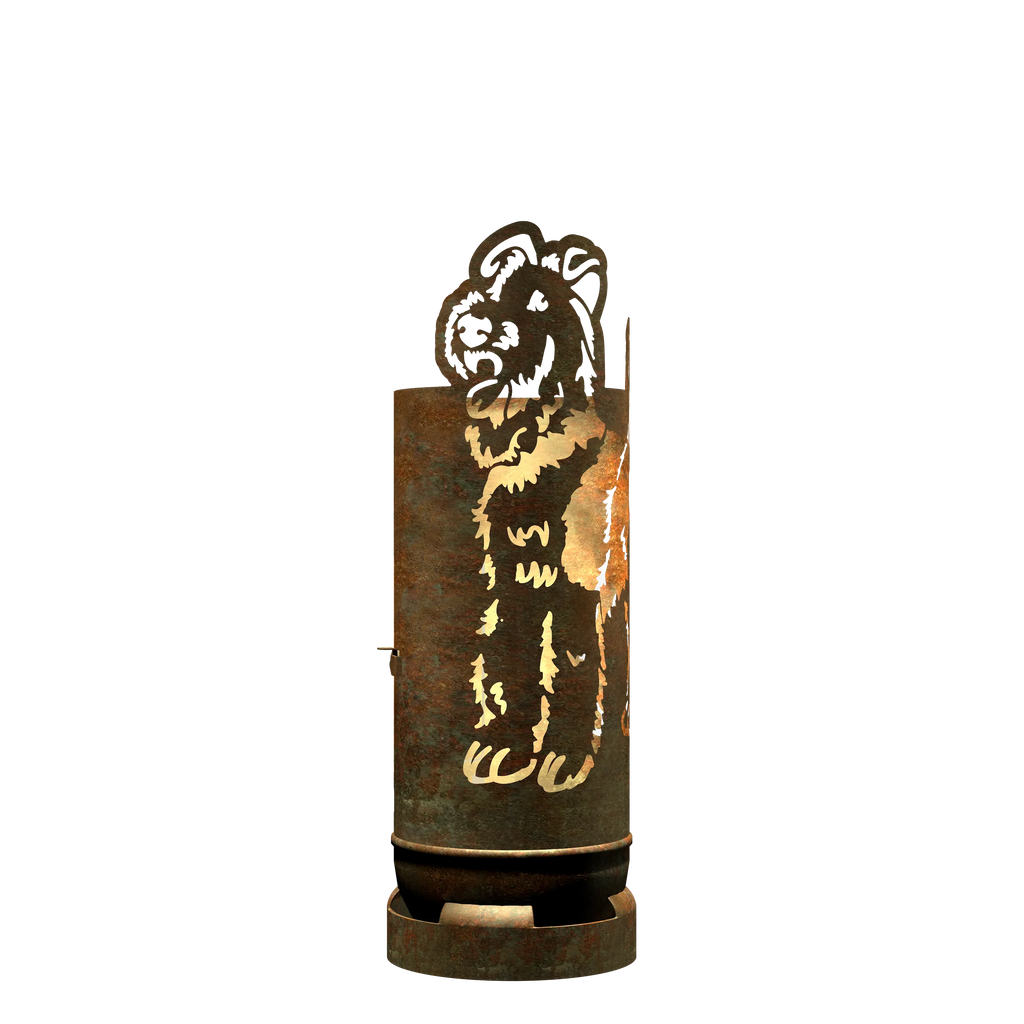 Feuertonne Airedale Terrier exklusiv Design - feuertonnen.org