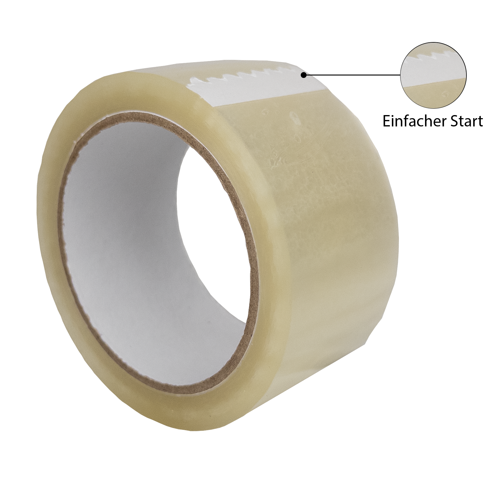 Transparentes Klebeband - Leise abrollend - 50mm x 66m - ca. 50µm