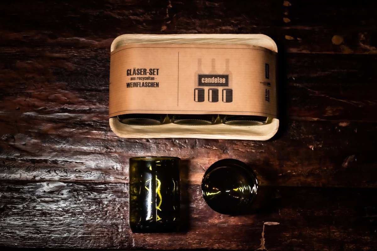 Drinking Glasses Made from Recycled Wine Bottles – Sustainable, Robust, and Dishwasher-Safe