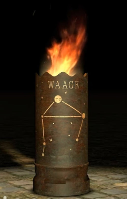 Dropslik Feuertonne "Sternzeichen Waage" - feuertonnen.org