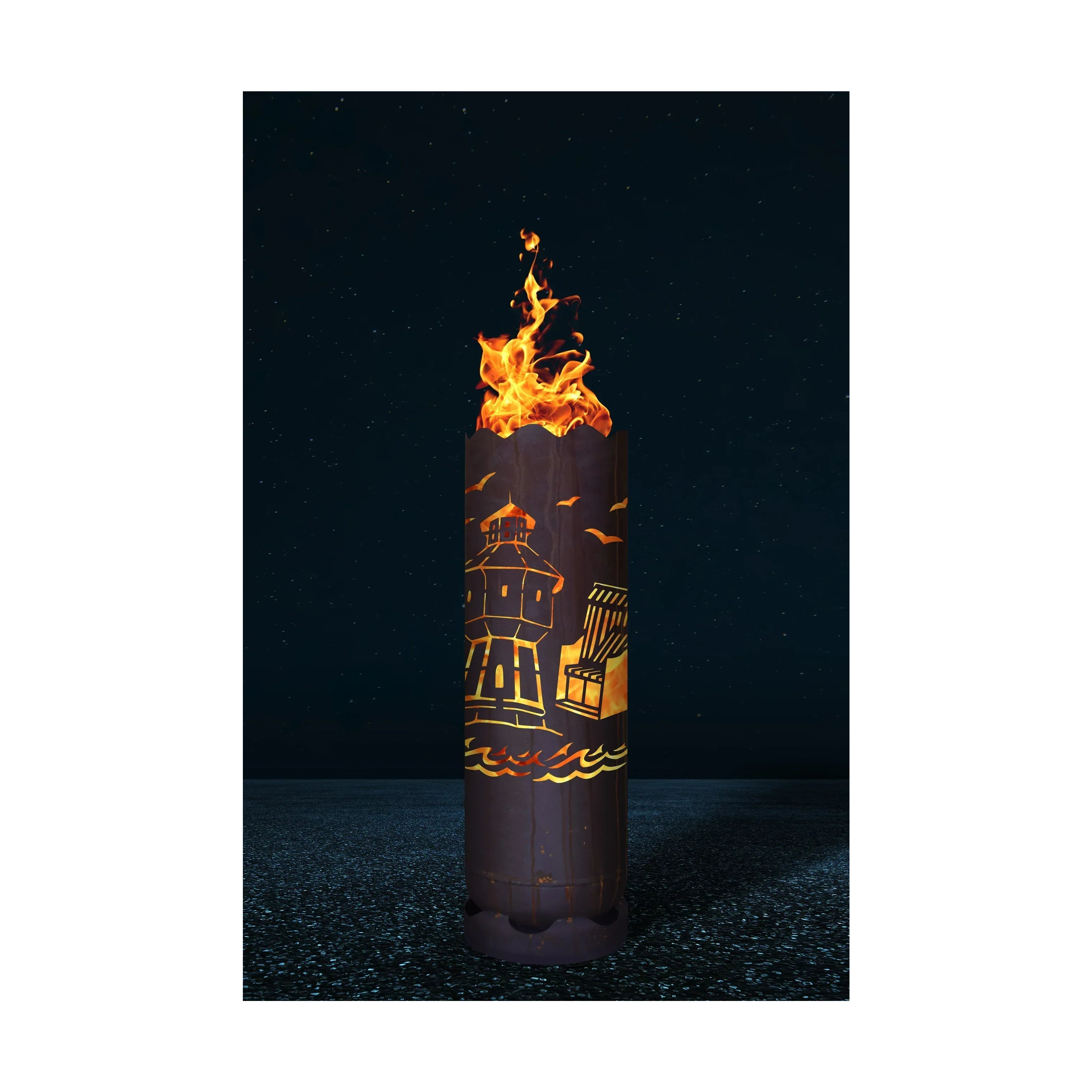 Fire barrel water tower Langeoog
