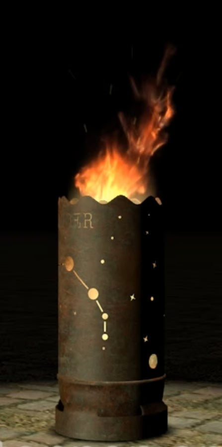 Dropslik Feuertonne "Sternzeichen Widder" - feuertonnen.org